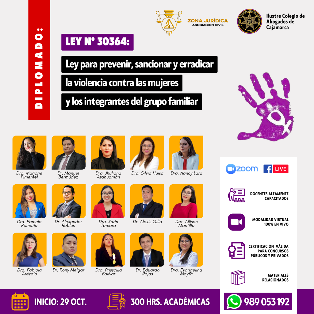 Diplomado Especializado en: LEY N° 30364