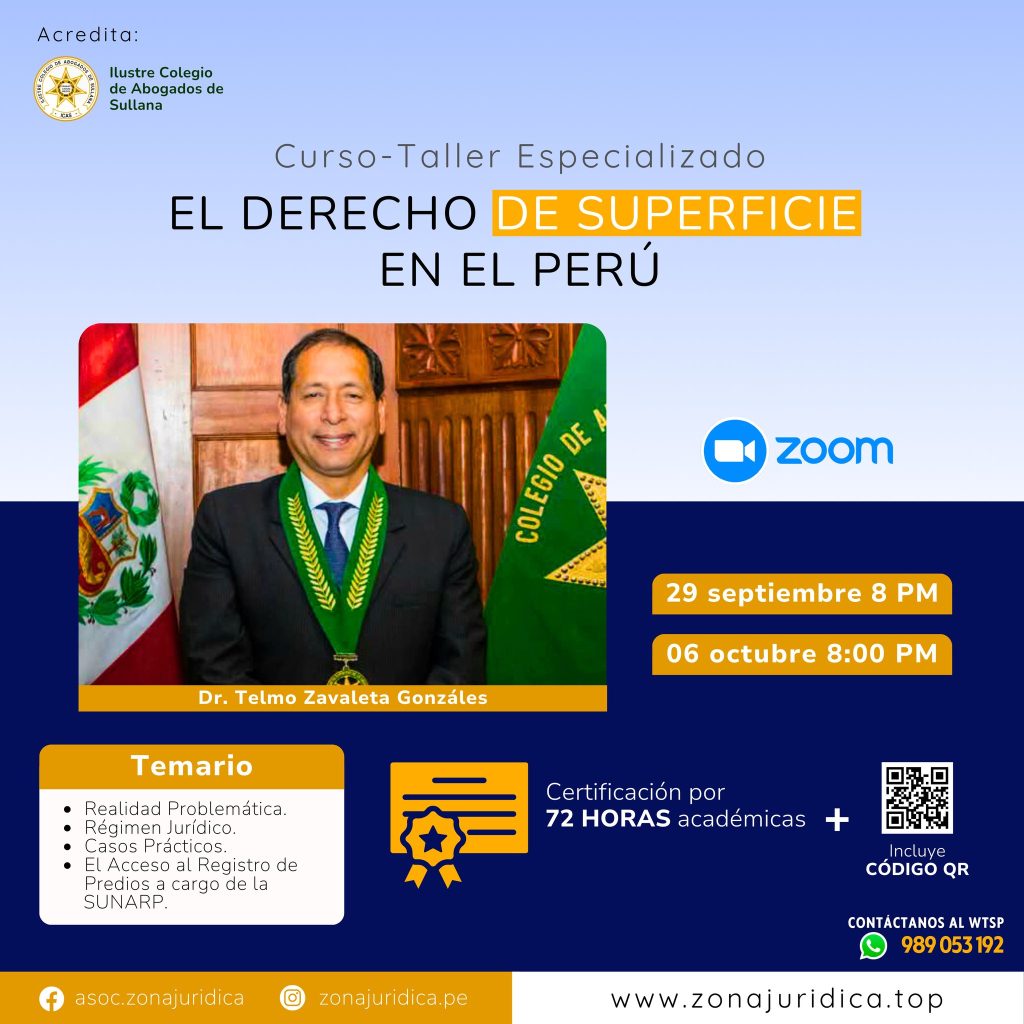 Curso: Derecho de Superficie en el Perú