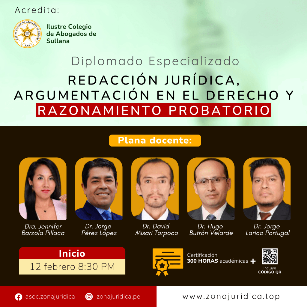 Diplomado: Redacción Jurídica, Argumentación en el Derecho y Razonamiento Probatorio