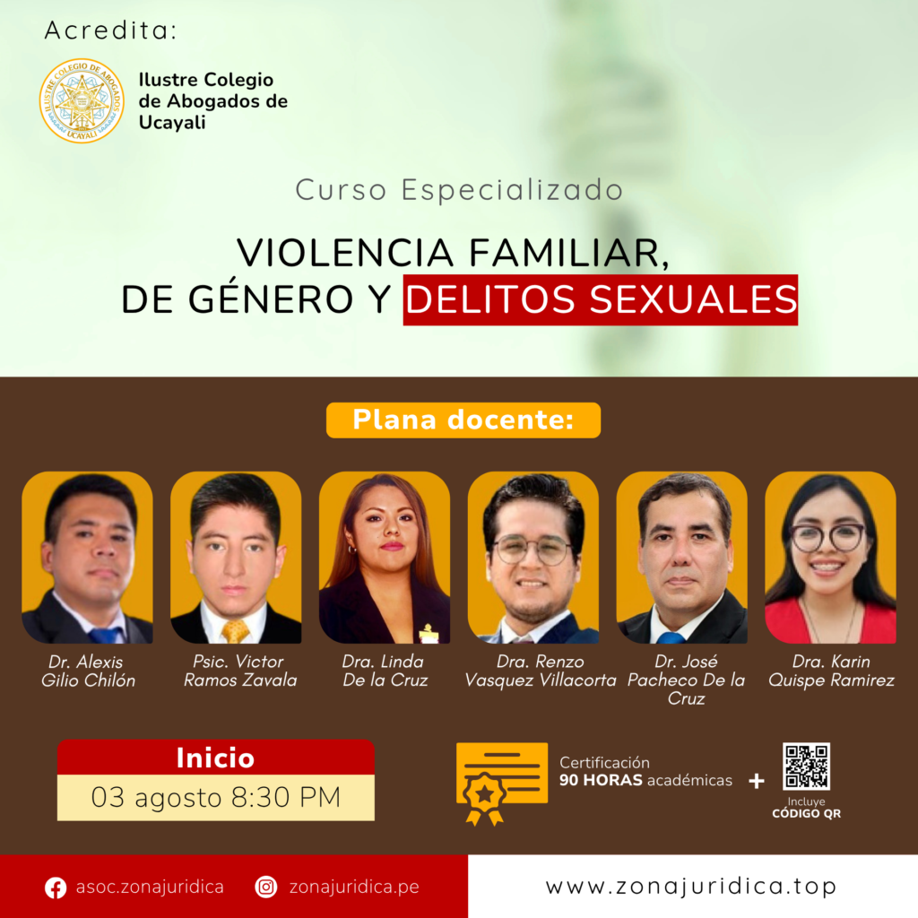 Curso: Violencia Familiar, De Género Y Delitos Sexuales